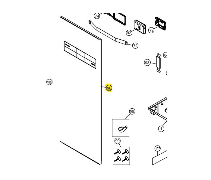 Facade AQUAREA ALL IN ONE PANASONIC - ACXE06-05161ACZ