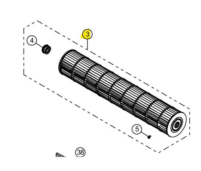 Turbine + Roulement - Référence ACXH02C01190