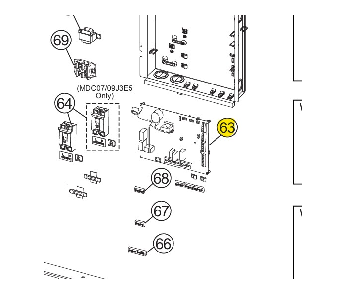 Carte hydraulique WH-MDC09J3E5(-1) - Référence ACXA73C58320R