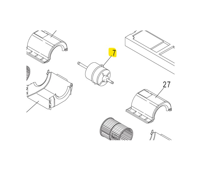 Moteur de ventilateur - Référence CWA971089