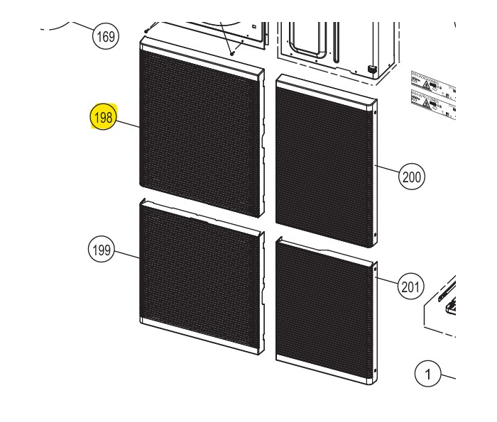 DISCHARGE GRILLE (Haut - Gauche) - Référence ACXE20C09371