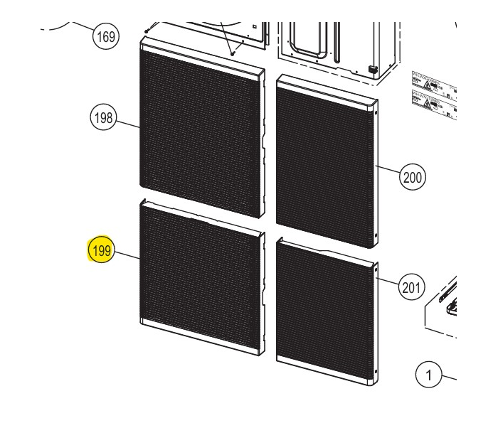 DISCHARGE GRILLE (Bas - Gauche) - Référence ACXE20C09380