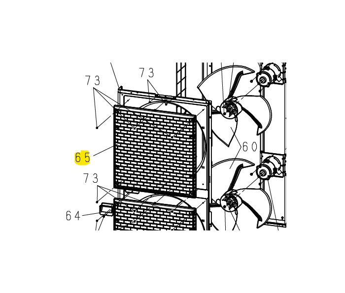 Grille protection ventilateur - Référence CWE201236